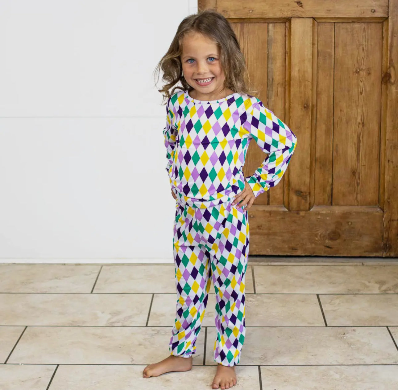 Kids Mardi Gras PJ Set