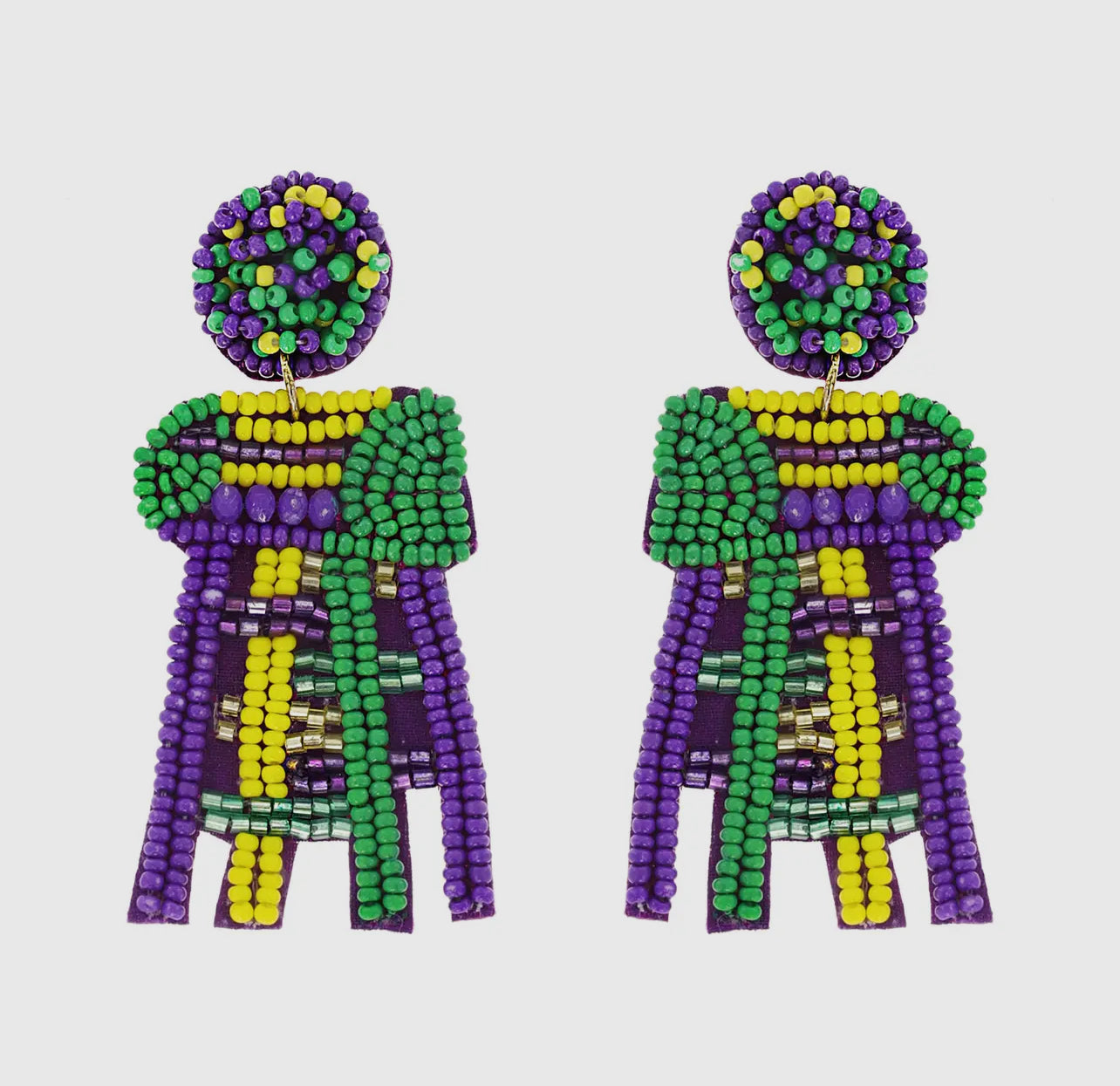 Mardi Gras Ladder Earrings