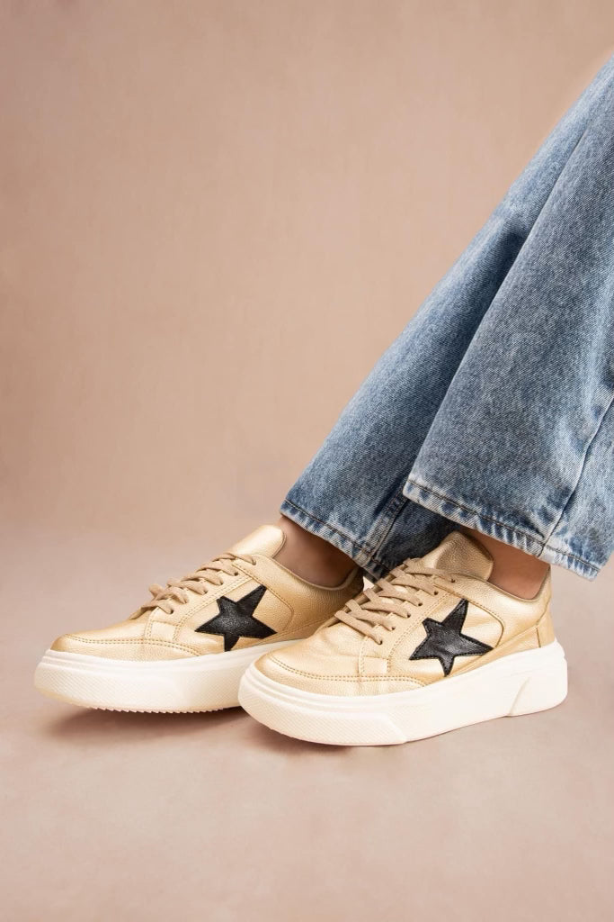 Black & Gold Sneakers