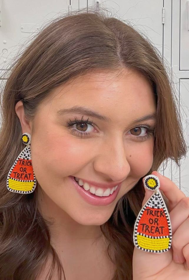 Trick or Treat Candy Corn Earrings