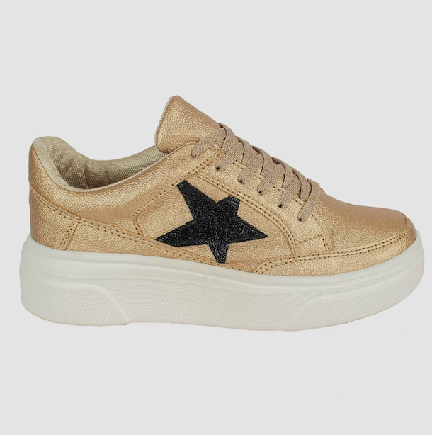 Black & Gold Sneakers