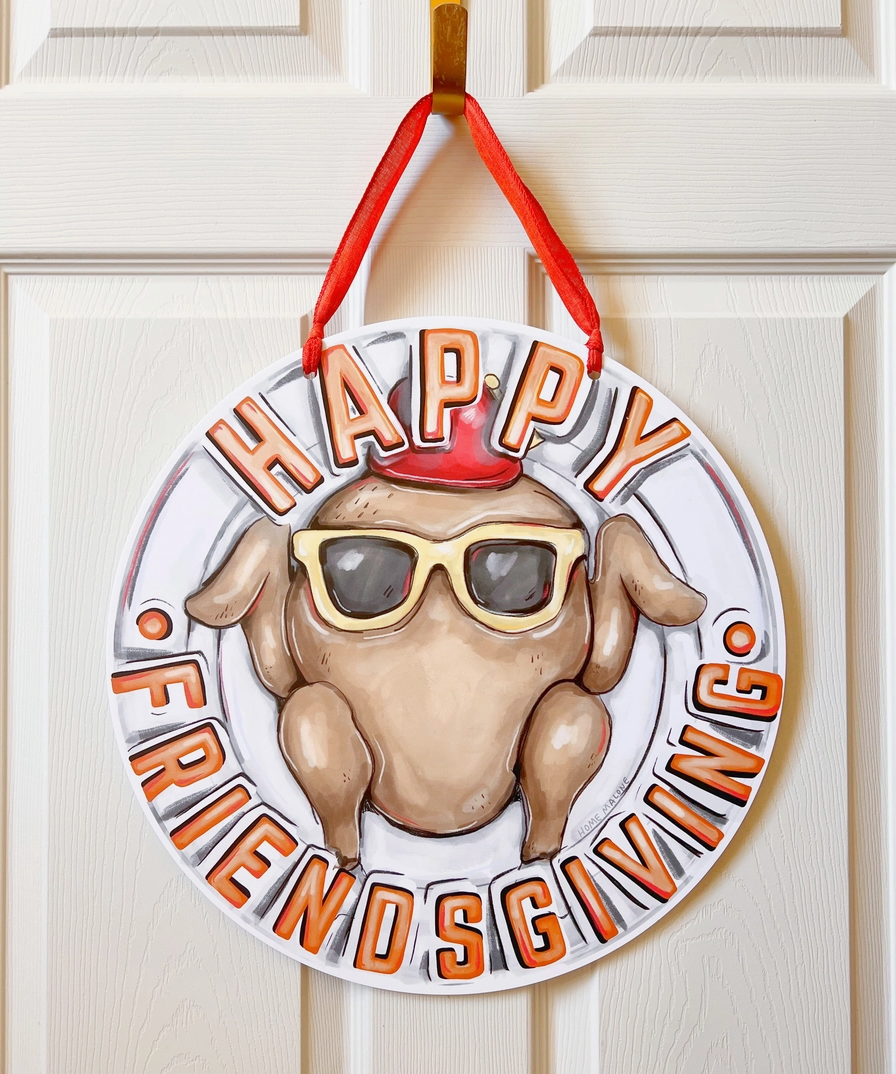 Friendsgiving Turkey Door Hanger