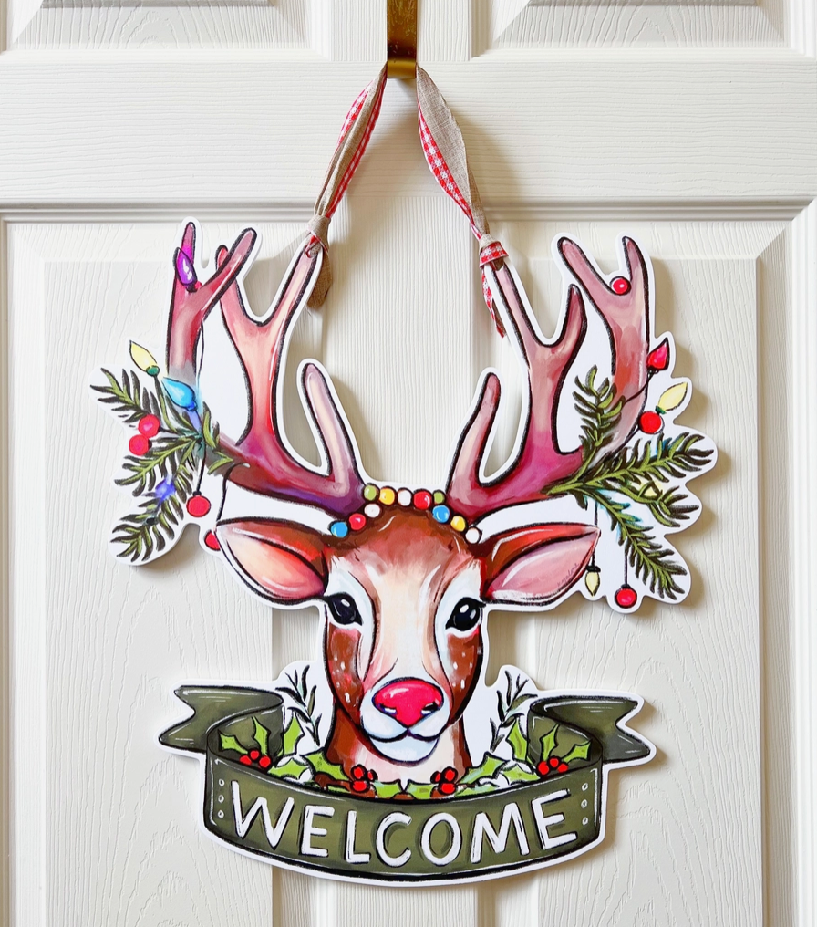 Rudolph Door Hanger