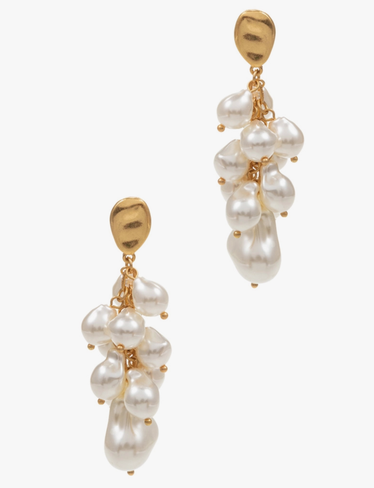 Multi-Tassel Metal Post Earrings