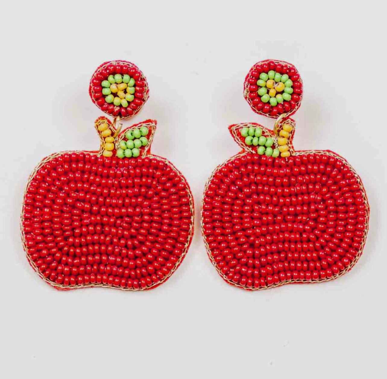 Apple Beaded Earrings