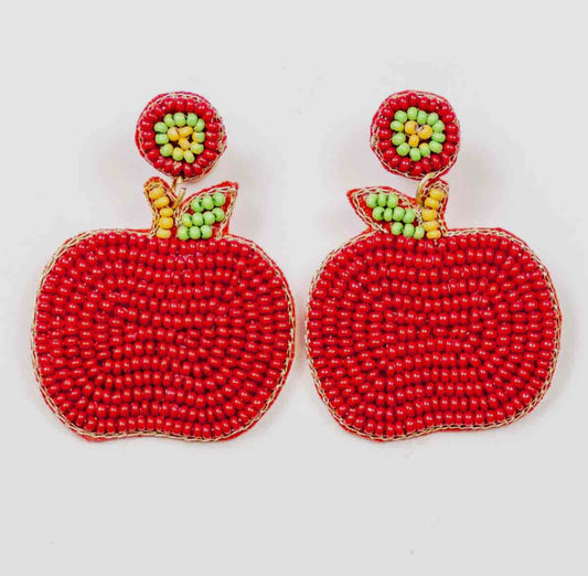 Apple Beaded Earrings