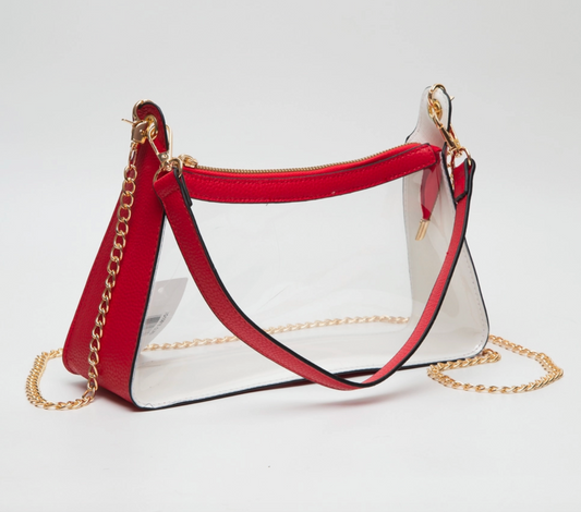 Red Clear Purse