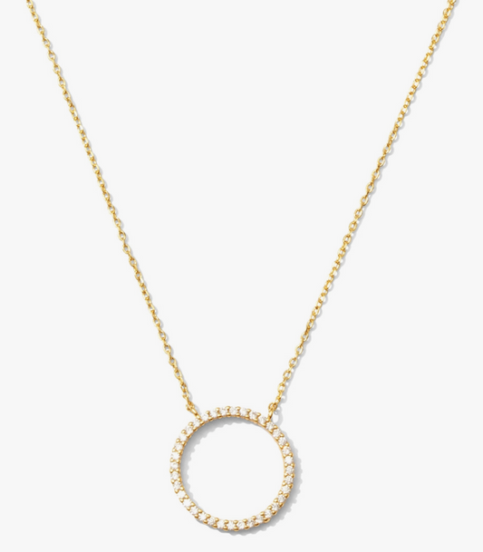 Open Pave Circle Pendant