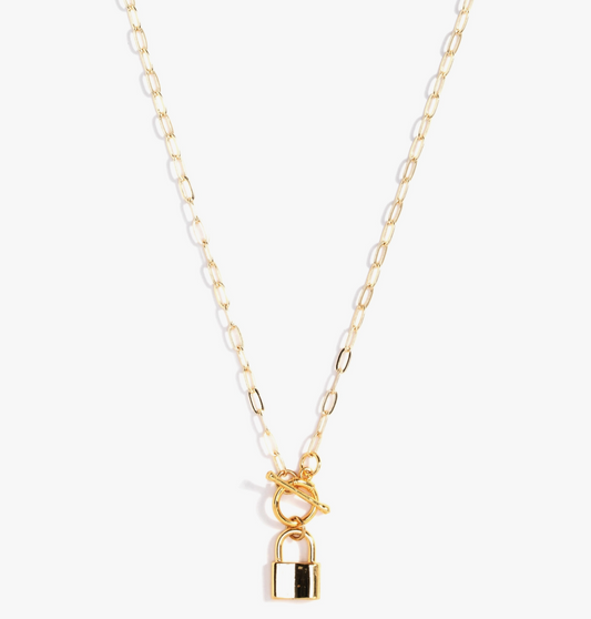 Lock Necklace - Gold