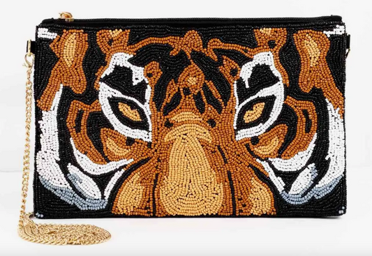 Eye of the Tiger Beaded Crossbody