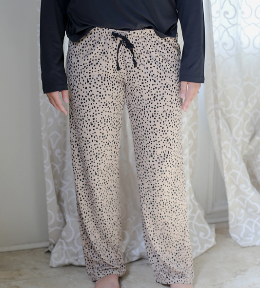 Cheetah Sleep Pants Tan/Black