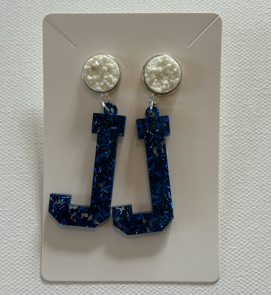 Blue Jesuit Earrings