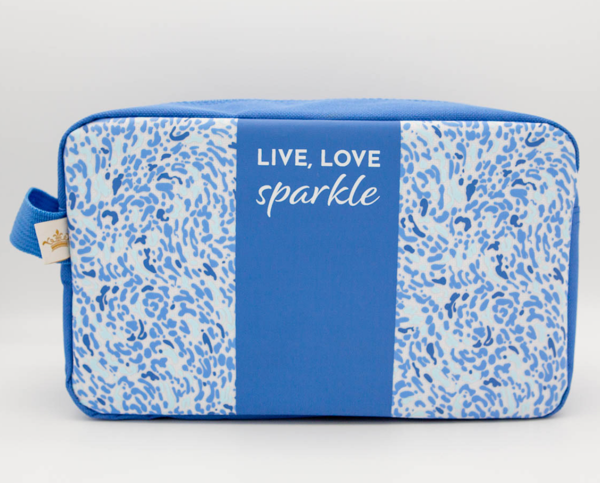 Live Love Sparkle Cosmetic Bag