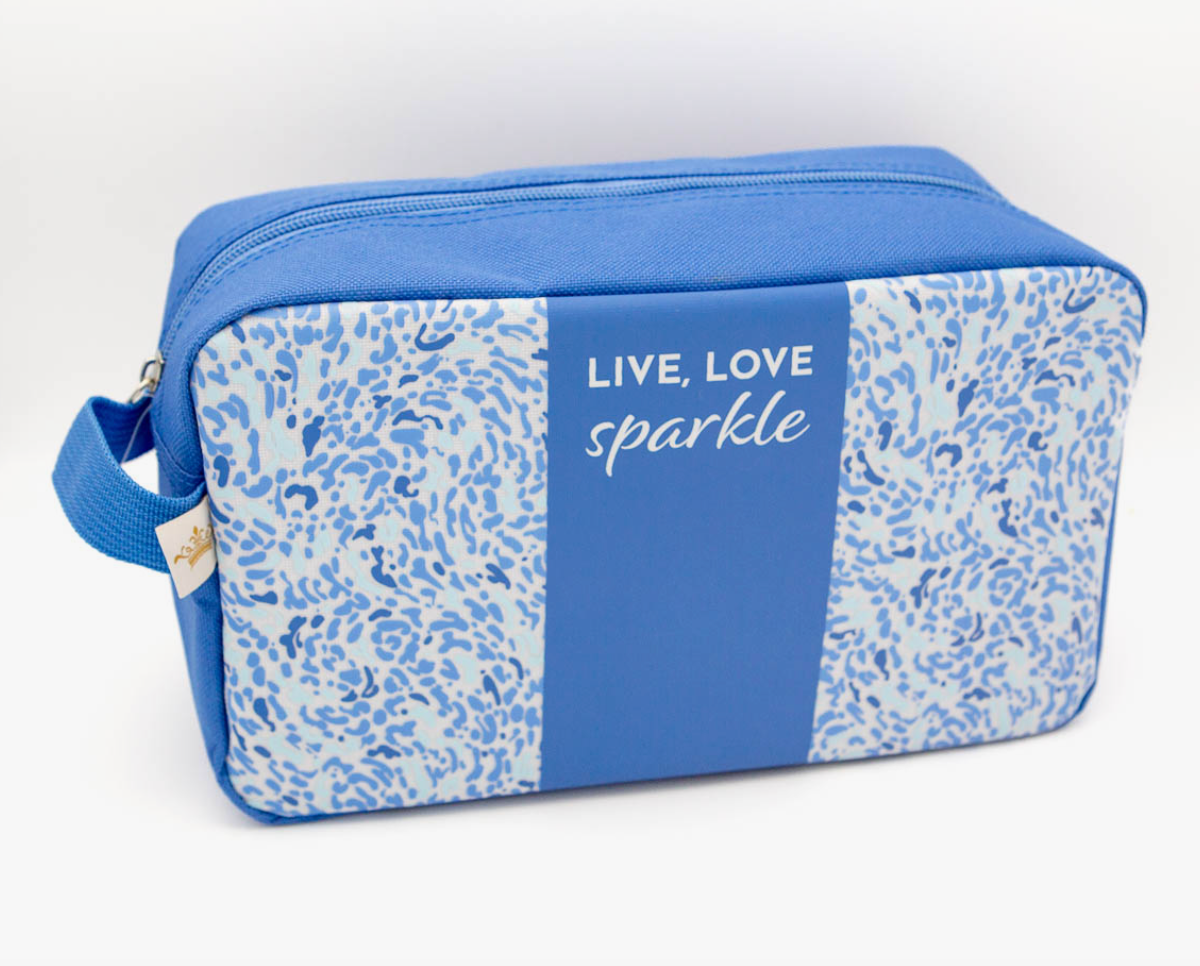 Live Love Sparkle Cosmetic Bag